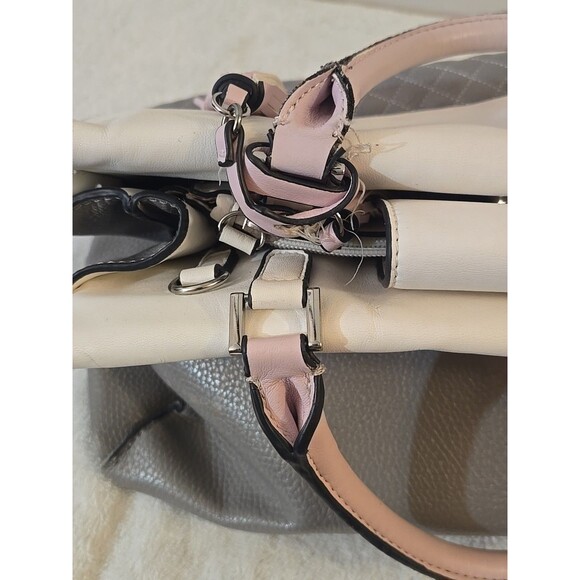 Guess Grey And White Tote Bag Purse 12x7x8 - Picture 8 of 13